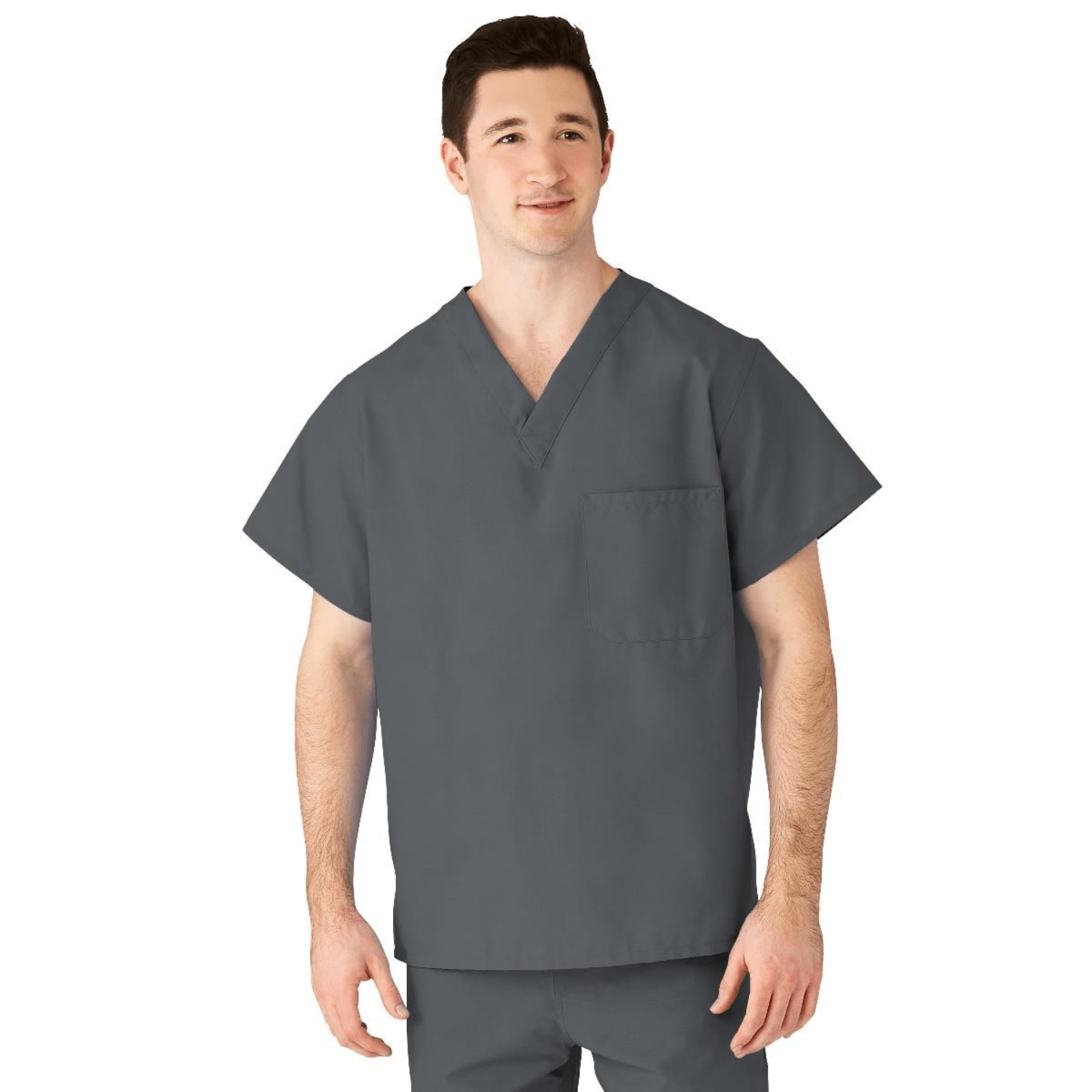 MEDLINE Angelstat Unisex Reversible V-Neck 1-Pocket Scrub Top - 610