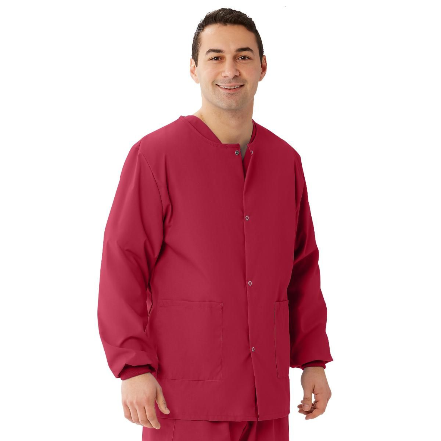 MEDLINE AngelStat Unisex Snap-Front Warm-Up Scrub Jacket - 849