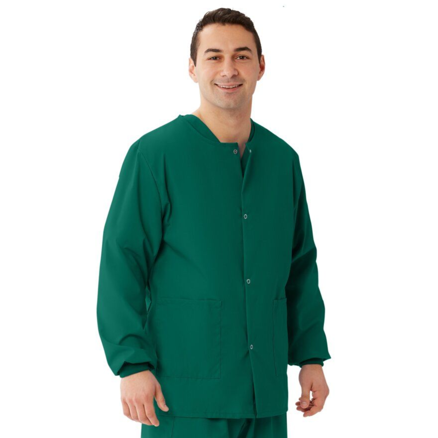 MEDLINE AngelStat Unisex Snap-Front Warm-Up Scrub Jacket - 849