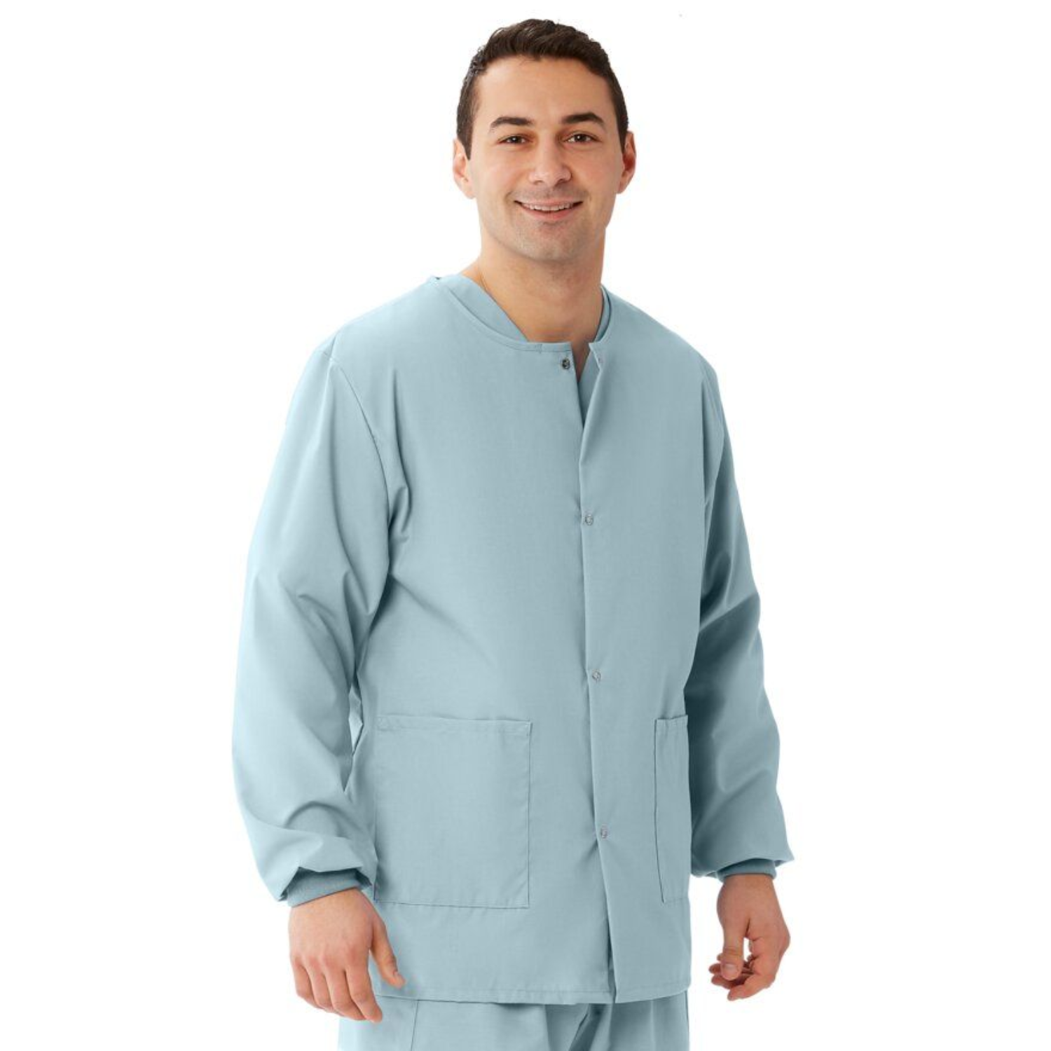 MEDLINE AngelStat Unisex Snap-Front Warm-Up Scrub Jacket - 849