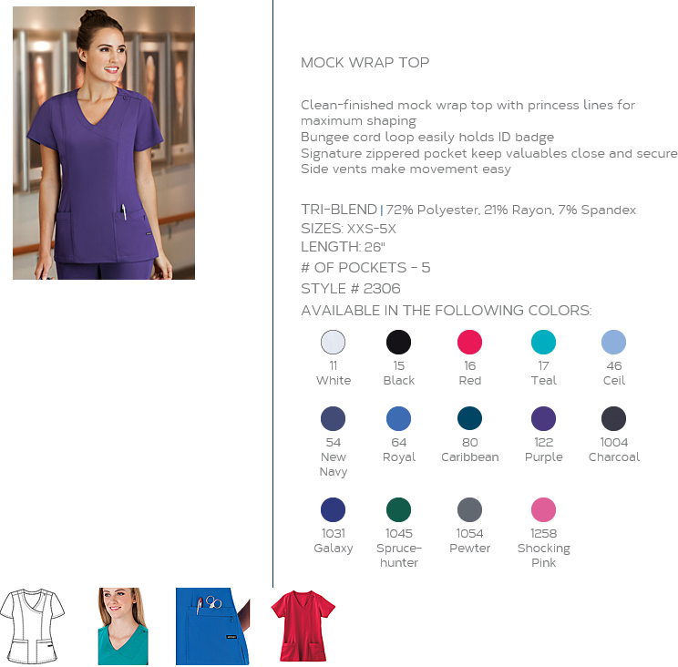 Jockey Mock Wrap Top - 2306