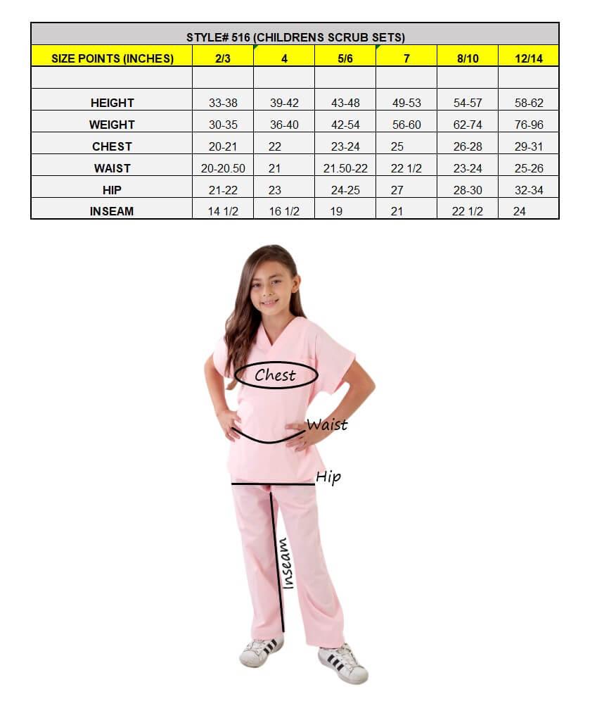 NATURAL UNIFORMS Kids' Scrub Set - 516