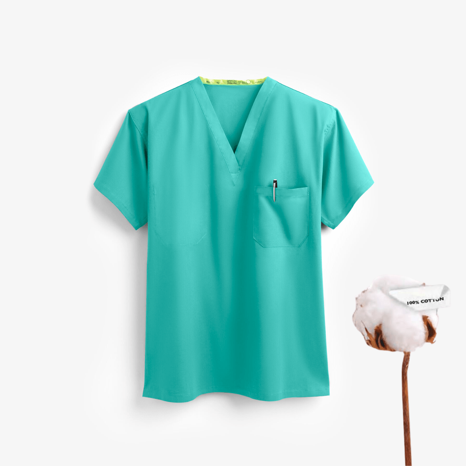 FASHION SEAL Unisex 100% Cotton Reversible Scrub Top
