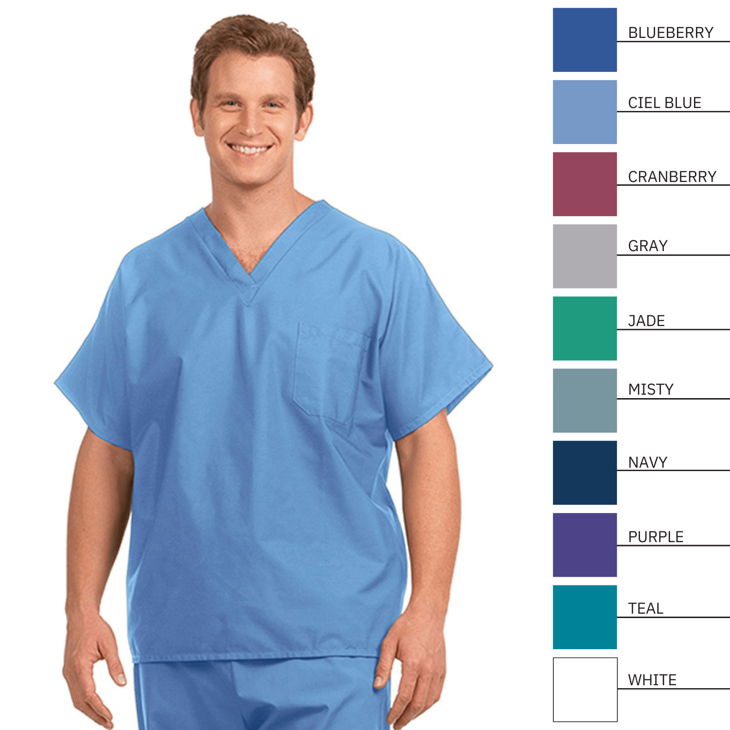FASHION SEAL FashionBlend Unisex Reversible Set-In Sleeve Scrub Top