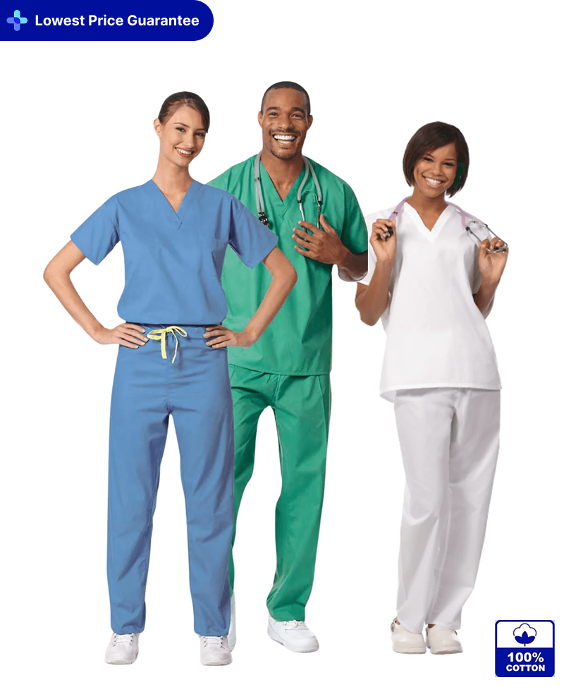 FASHION SEAL Basic Reversible Scrubs Set (Top & Bottom)