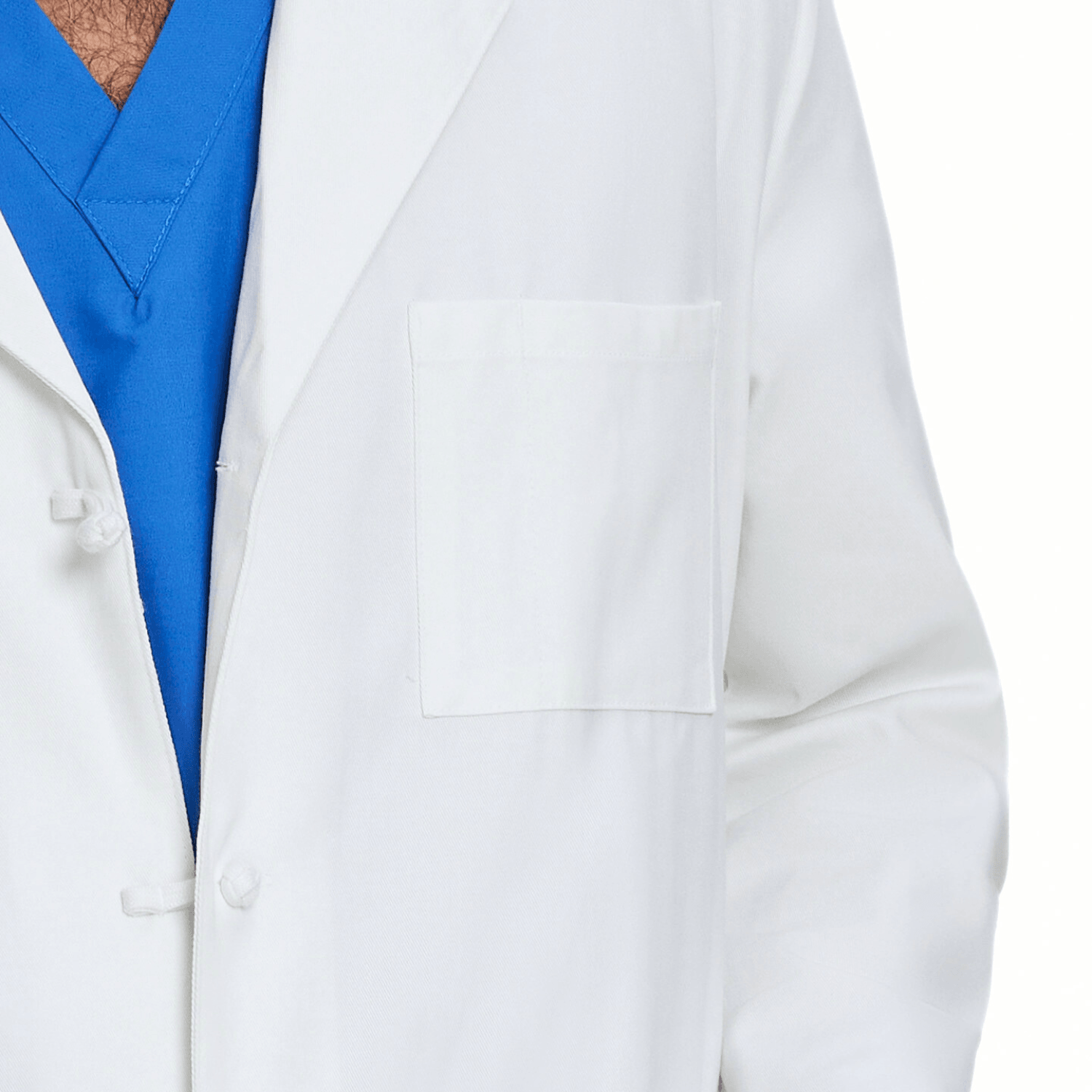 LANDAU Men's 3-Pocket Full-Length White Lab Coat - 3138