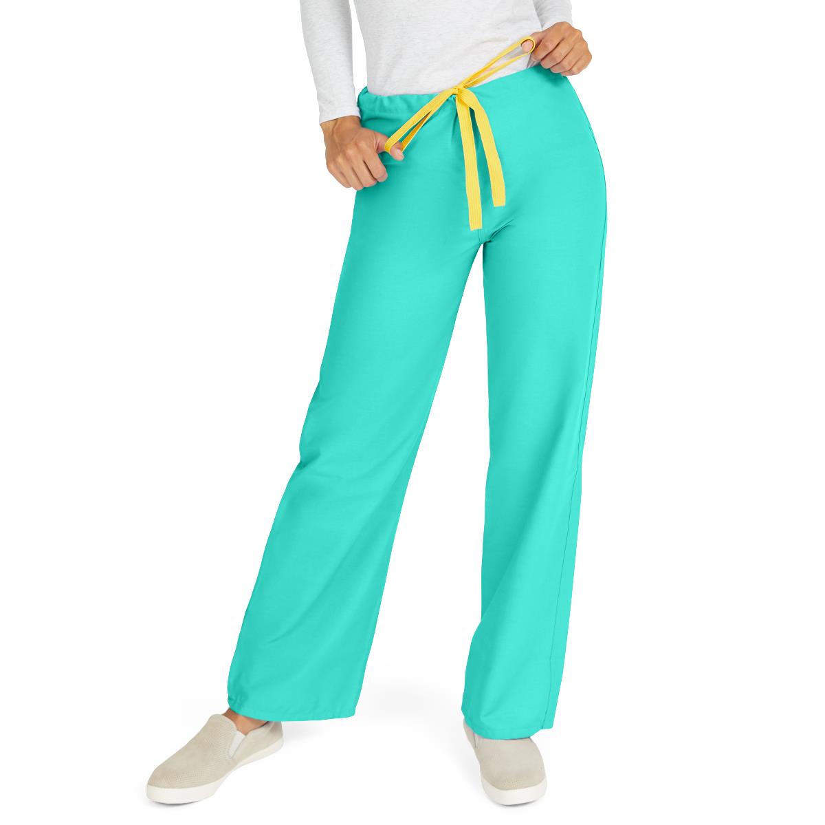 MEDLINE AngelStat Unisex Reversible Drawstring 1-Pocket Scrub Pants - 600