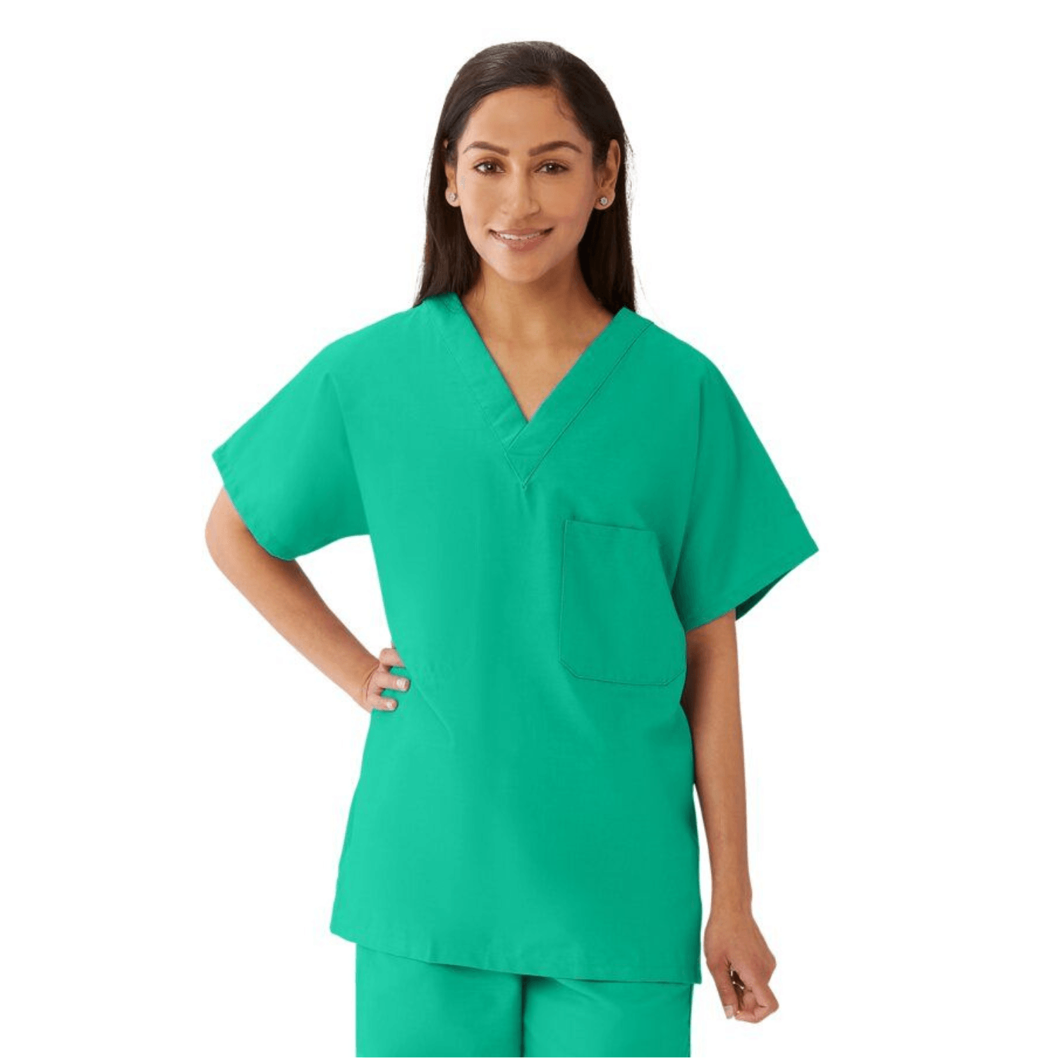 MEDLINE CottonCare Unisex 100% Cotton Reversible V-Neck Top - 6580