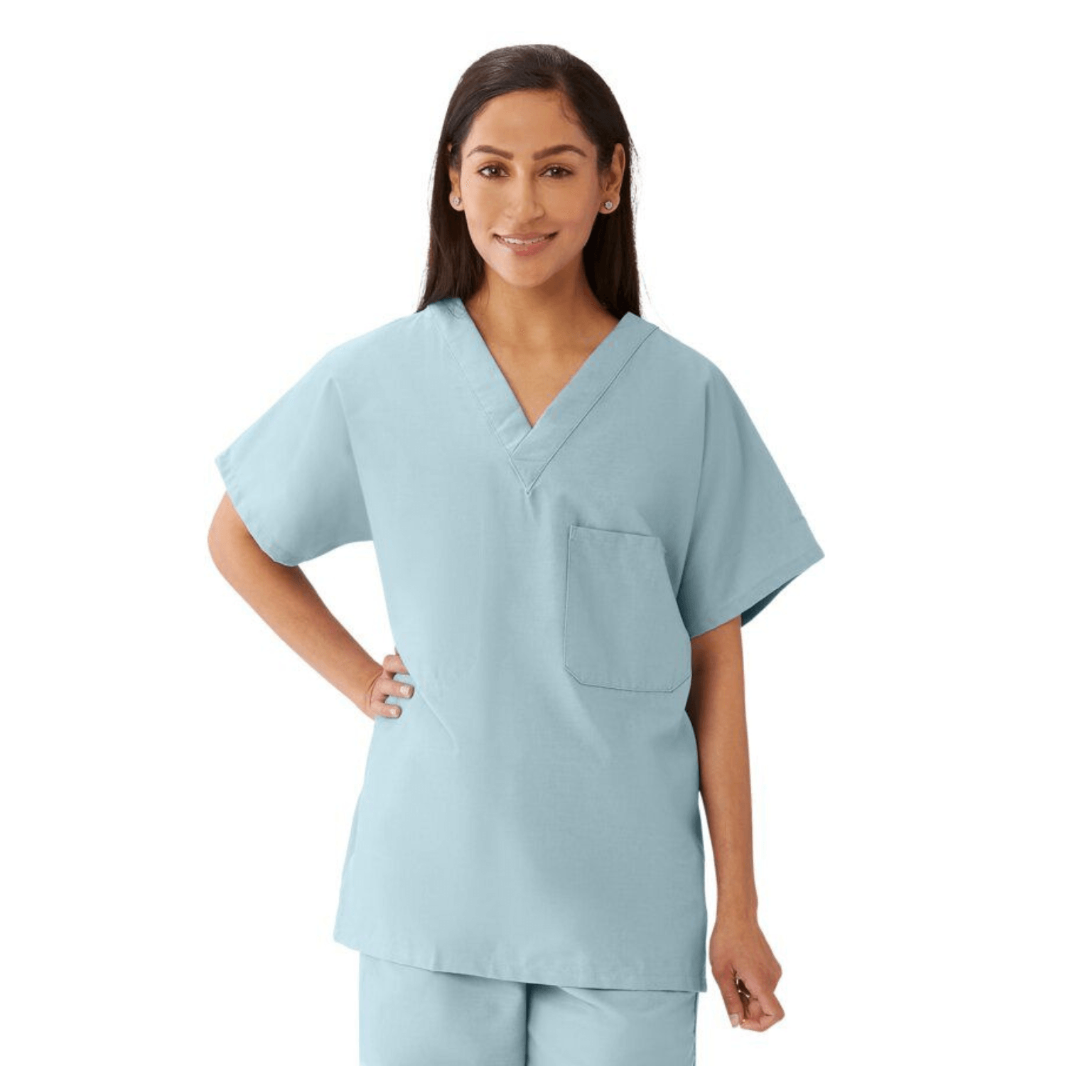 MEDLINE CottonCare Unisex 100% Cotton Reversible V-Neck Top - 6580