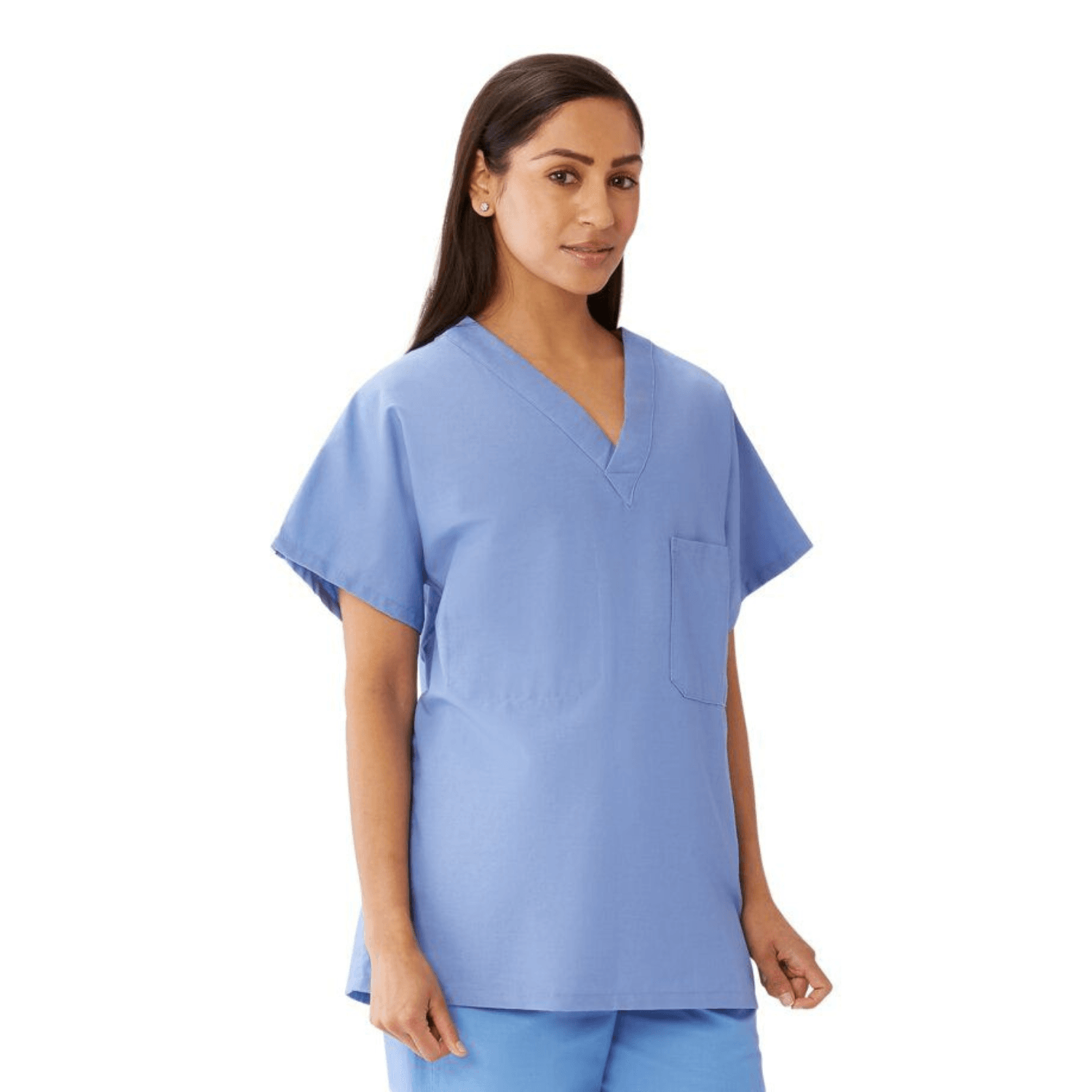 MEDLINE CottonCare Unisex 100% Cotton Reversible V-Neck Top - 6580