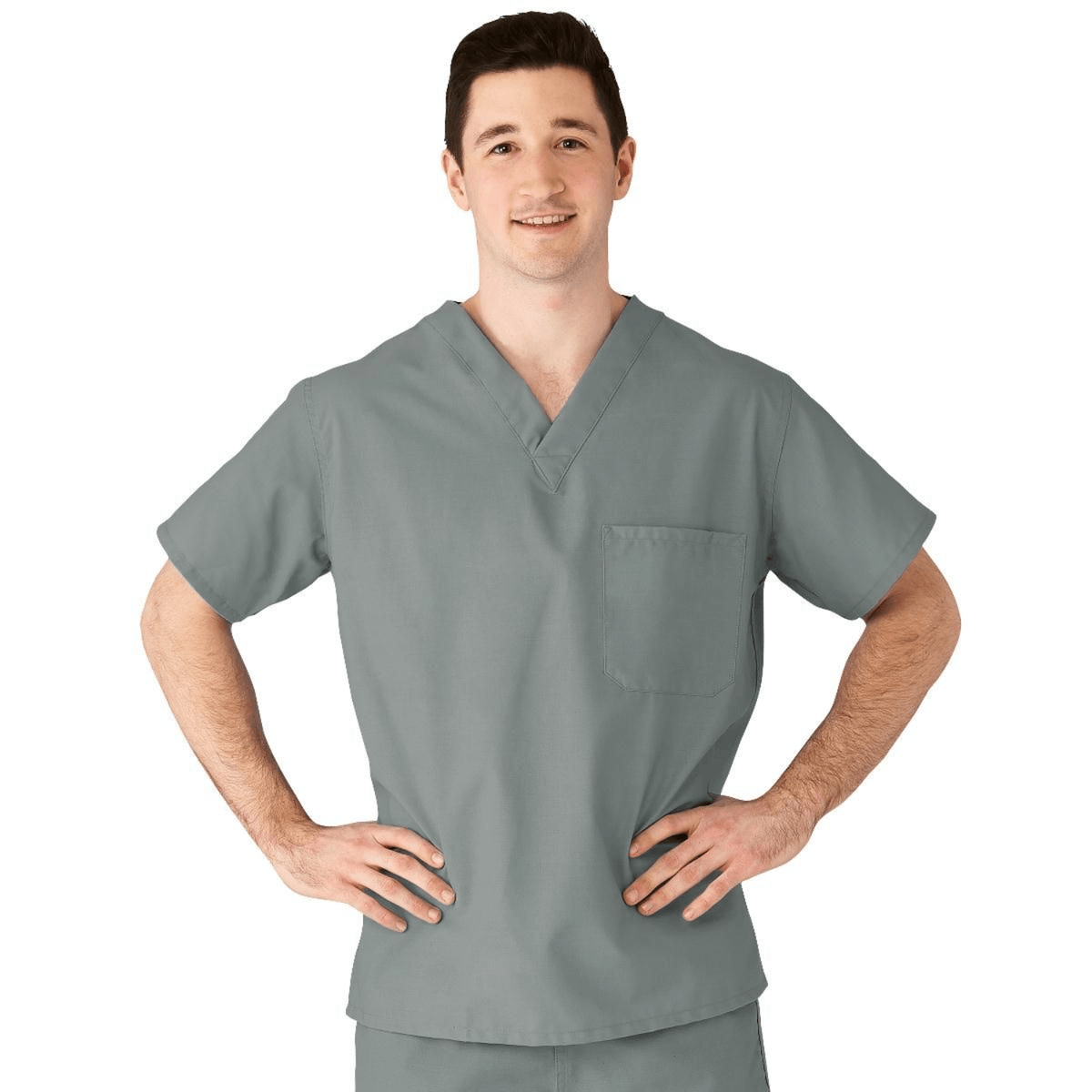 MEDLINE Angelstat Unisex Reversible V-Neck 1-Pocket Scrub Top - 610 - Fine Scrubs
