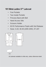 META Labwear - 37" Women’s Lab Coat – 161 — thumbnail 7