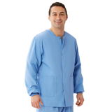 MEDLINE AngelStat Unisex Snap-Front Warm-Up Scrub Jacket - 849 — thumbnail 3