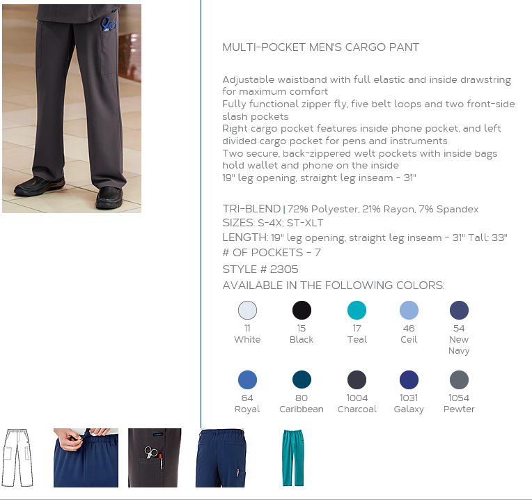 Jockey 2305 Multi-Pocket "Men's Everything Pant