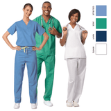 FASHION SEAL Unisex 100% Cotton Reversible Drawcord Scrub Pants — thumbnail 2