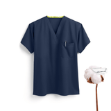 FASHION SEAL Unisex 100% Cotton Reversible Scrub Top — thumbnail 3