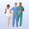 FASHION SEAL 100% Cotton Unisex Reversible Pants and Top Scrubs Set