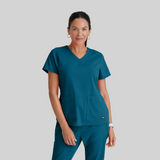 GREY'S ANATOMY STRETCH Emma Top - 4 Pocket Scrub Top - PLUS GRST011X — thumbnail 9
