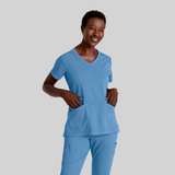 GREY'S ANATOMY STRETCH Serena Top - Women's V-Neck Antimicrobial Scrub Top - REGULAR GRST045 — thumbnail 11