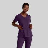 GREY'S ANATOMY STRETCH Serena Top - Women's V-Neck Antimicrobial Scrub Top - REGULAR GRST045 — thumbnail 7
