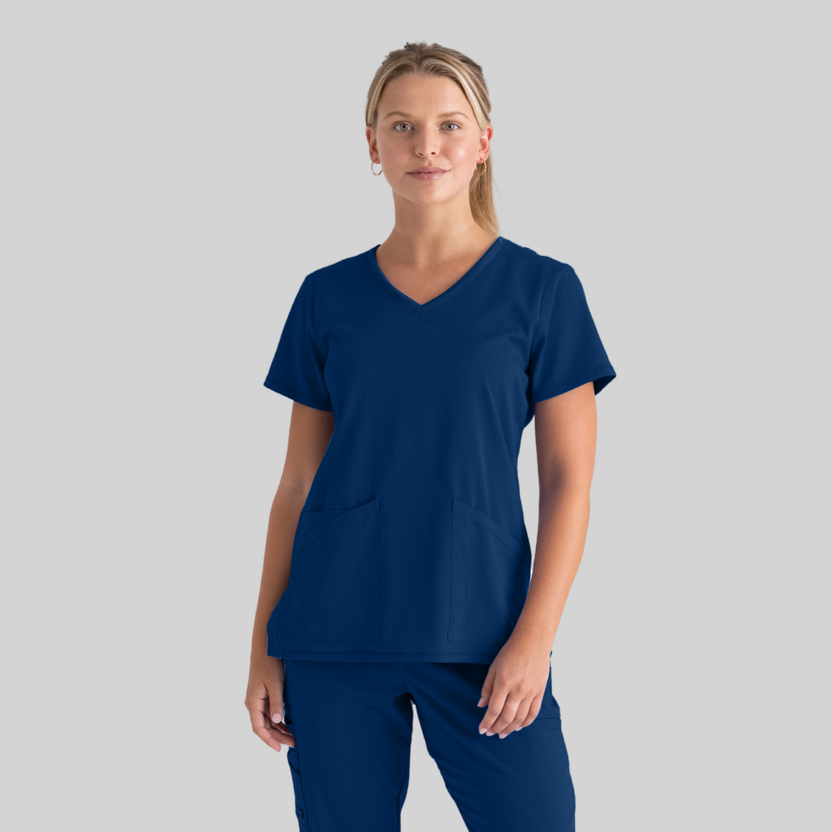 GREY'S ANATOMY STRETCH Serena Top - Women's V-Neck Antimicrobial Scrub Top - REGULAR GRST045