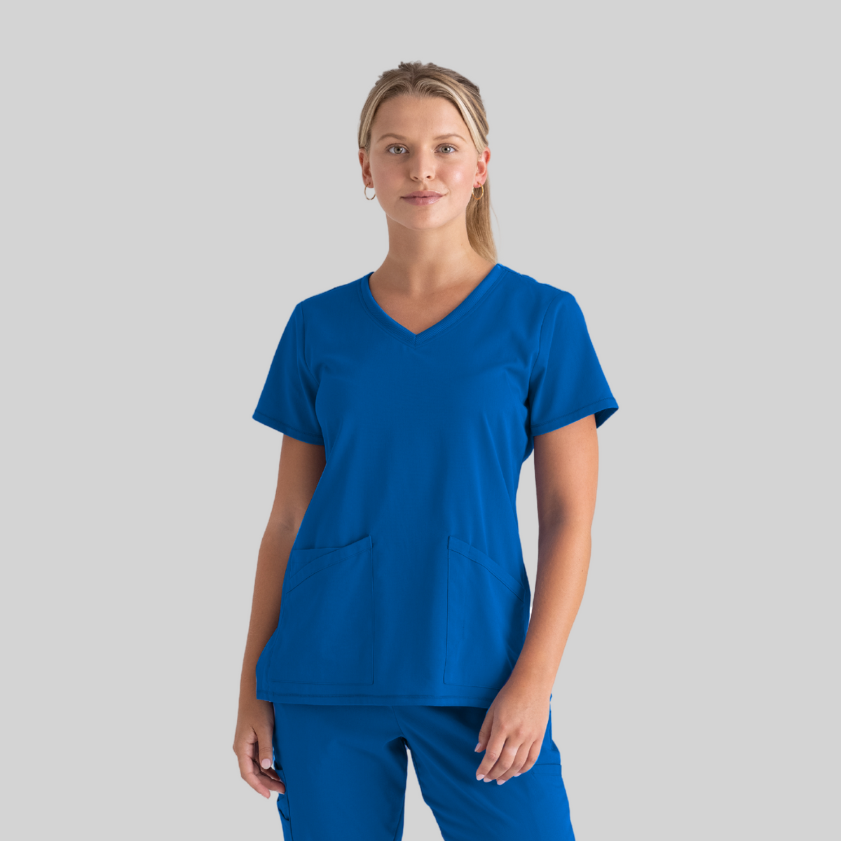 GREY'S ANATOMY STRETCH Serena Top - Women's V-Neck Antimicrobial Scrub Top - REGULAR GRST045