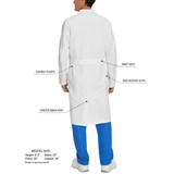 LANDAU Men's 3-Pocket Full-Length White Lab Coat - 3138 — thumbnail 3
