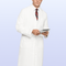 LANDAU Men's 3-Pocket Full-Length White Lab Coat - 3138