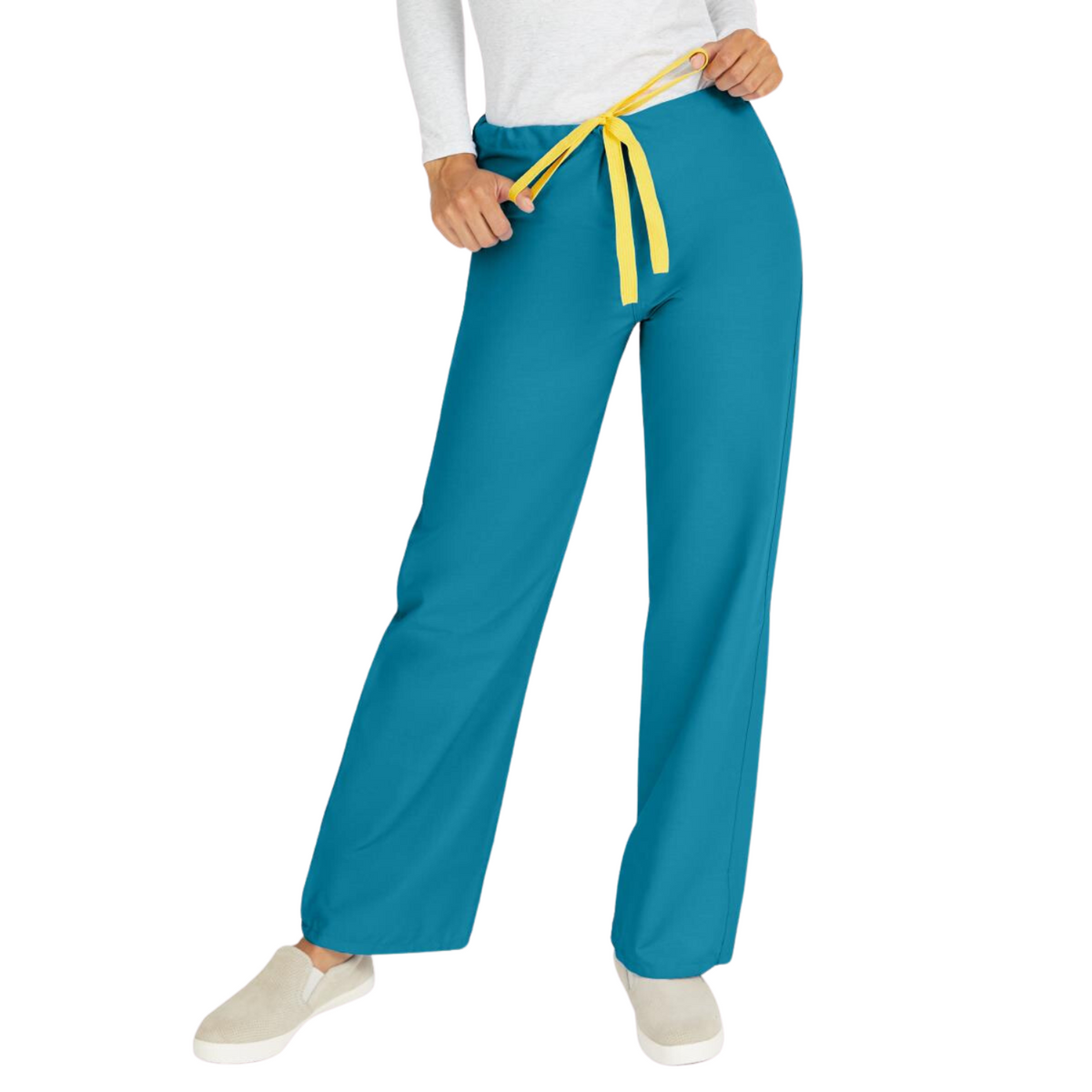MEDLINE AngelStat Unisex Reversible Drawstring 1-Pocket Scrub Pants - 600 - Fine Scrubs