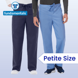 FUNDAMENTALS Unisex Drawstring Scrub Pants 14920 - PETITE SIZE — thumbnail 1