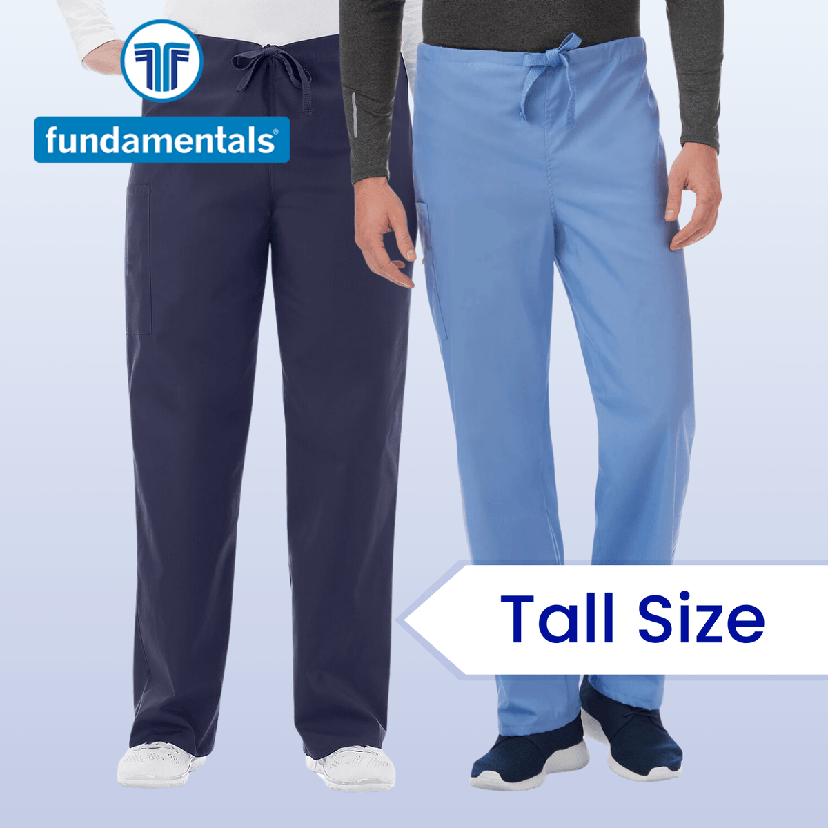 FUNDAMENTALS Unisex Drawstring Scrub Pants 14920 - TALL SIZE - Fine Scrubs