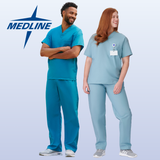 MEDLINE AngelStat Unisex Reversible Scrub Top And Pants Set  - 600/610 — thumbnail 1